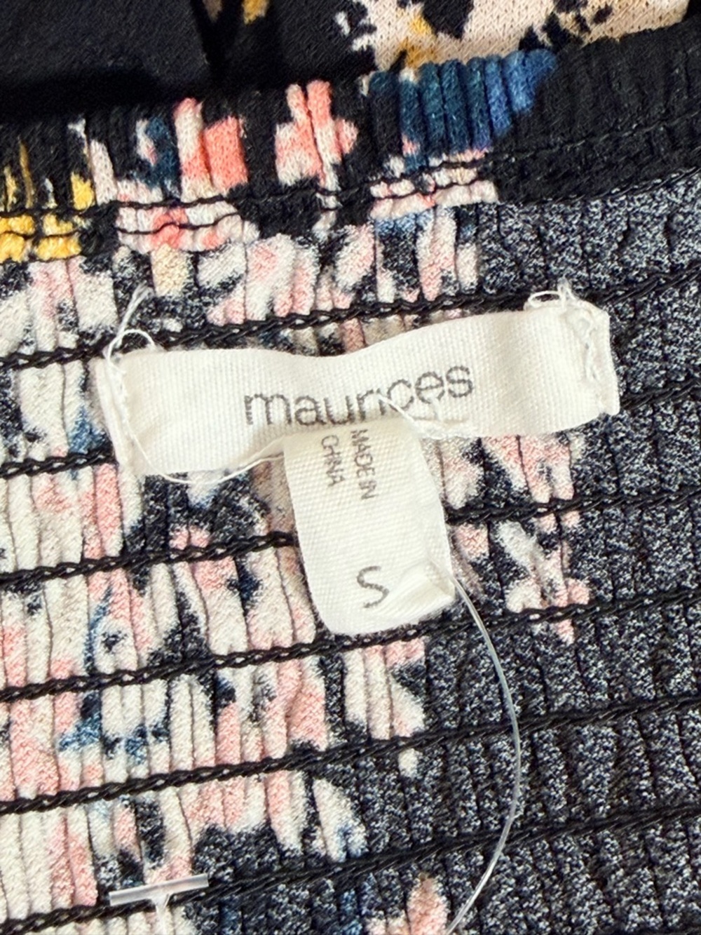 Maurice’s Black Floral Sweetheart Tank Jumpsuit Sz S - Picture 14 of 14